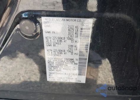 2015 Nissan Rogue Sl из США, поврежденный, VIN 5N1AT2MV9FC828368